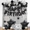 56PCS Black & Silver Happy Birthday Balloon Set – 14" Happy Birthday Banner, Star Balloons, Latex & Confetti Balloons for Boys, Girls, Men & Women Birthday Party Decorations (Black)
